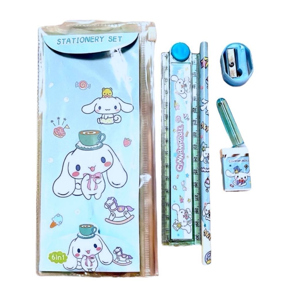🤯5/$25🤯 Cinnamoroll Stationary Set Ruler, Pencil, Eraser, Sharpener